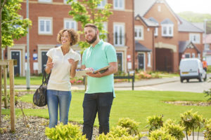 home shopping on a new housing development